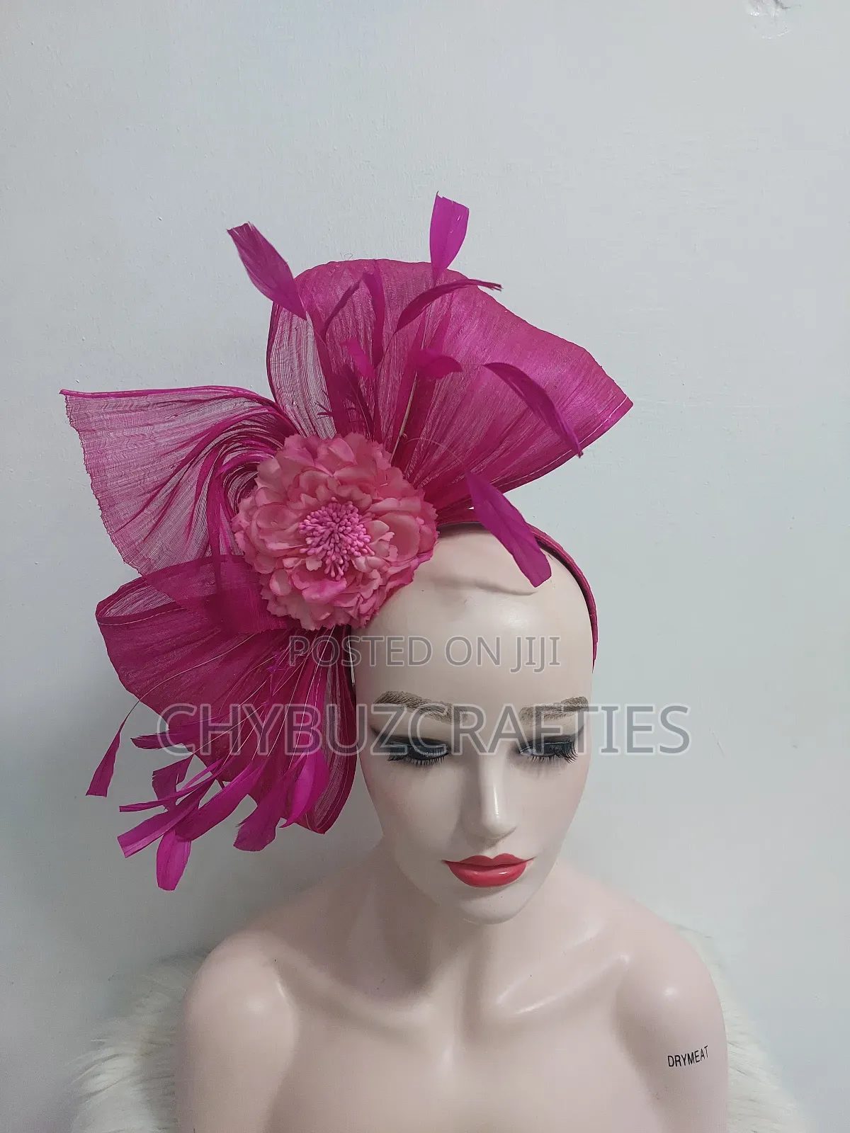 Silk Abaca Material in Fuchia Pink