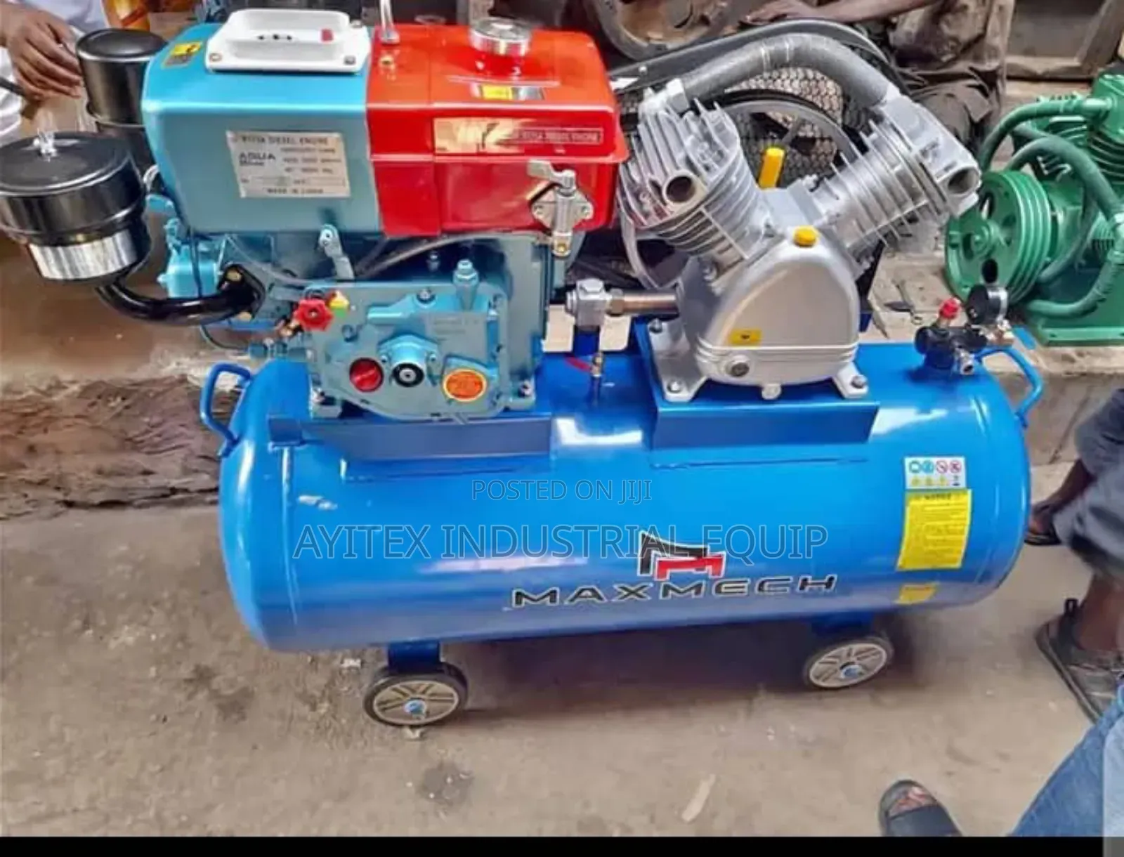 Air Compressor 3hp 100l With Diesel Engine