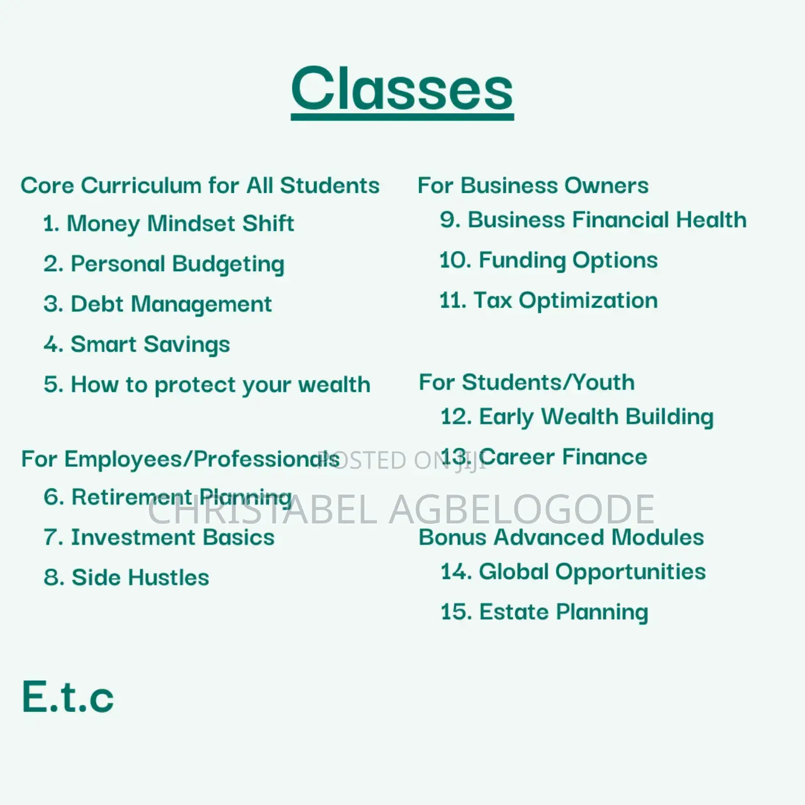 Financial Literacy From Beginner to Masterclasses