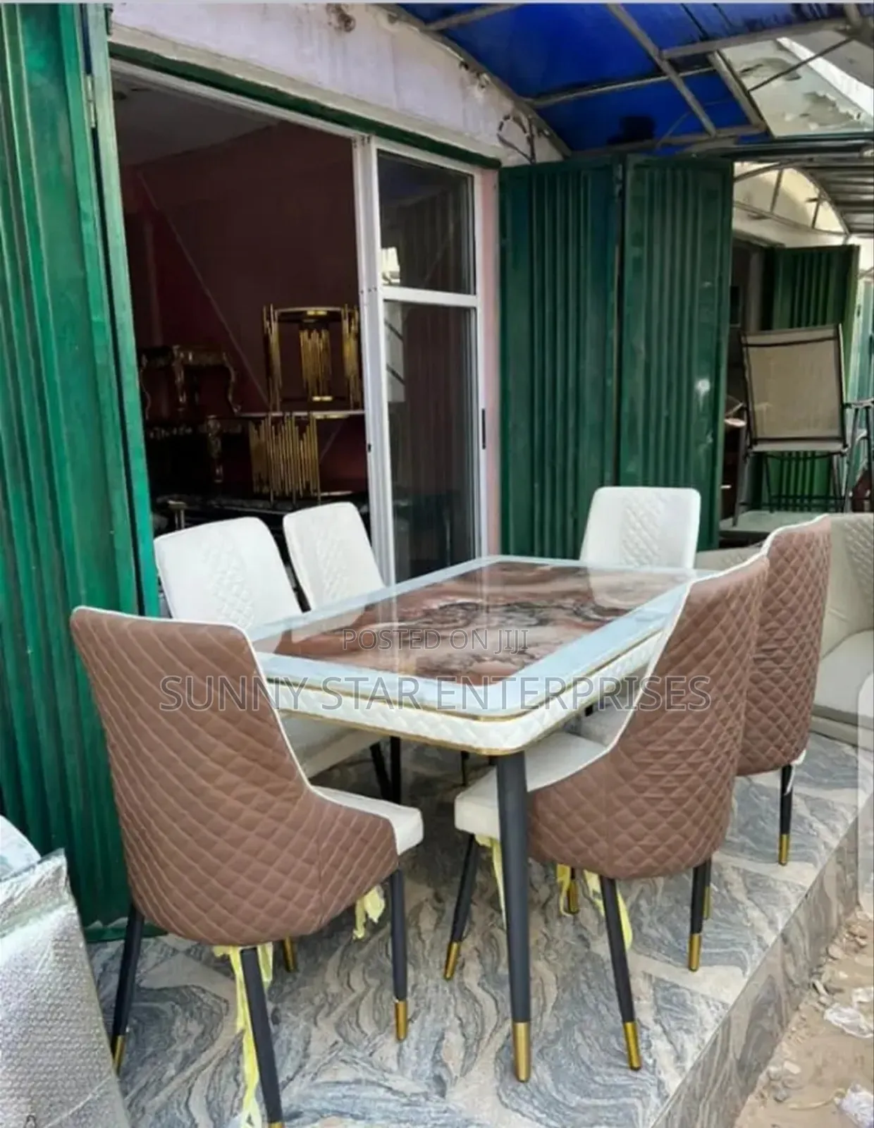 Imported Set of Marble Dinning Table