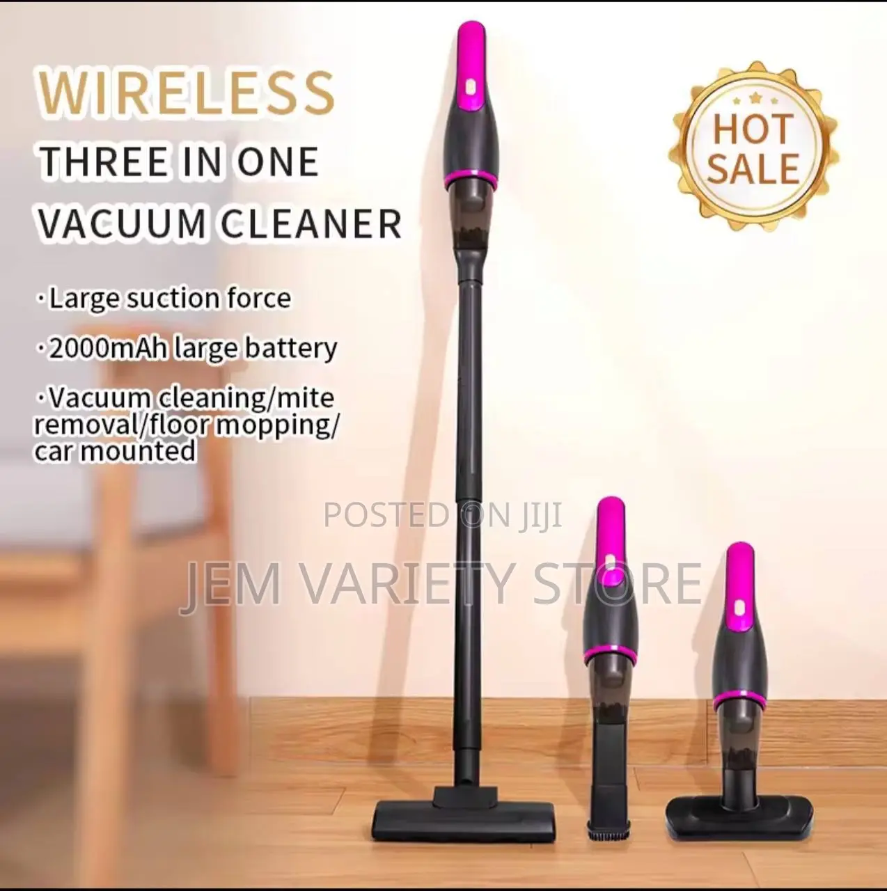 3-in-1 Vacuum Cleaner Electric Floor Brush
