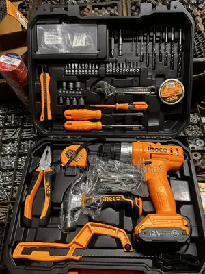 128pcs Tools Set With Cordless Drill