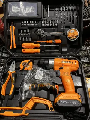 128pcs Tools Set With Cordless Drill