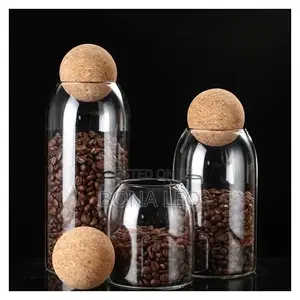 3 Pieces Set 1200ml 800ml 500ml Borosilicate Spice Storage
