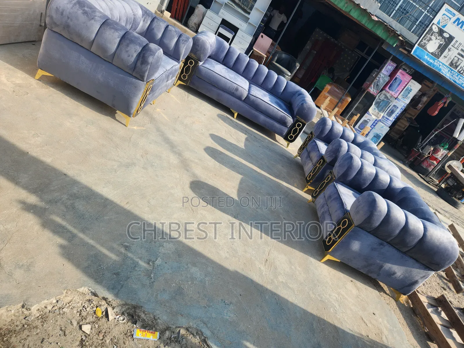 Complete Seven Seaters Padded Sofa.