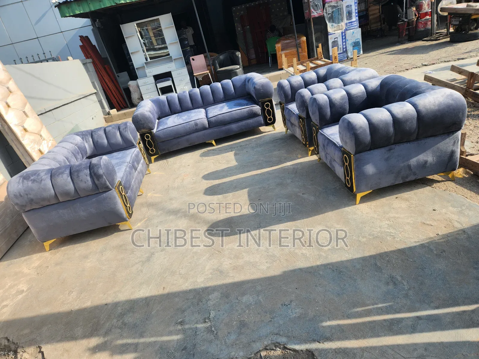 Standard Padded Upholstery 7 Seaters Sofa.