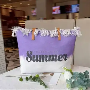 Summer New Canvas Women's Large Capacity Beach Bag