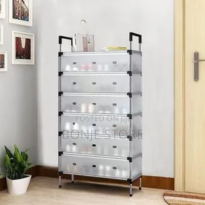 Photo - 7 Layers Foldable Dust Proof Semi-Transparent Shoe Rack