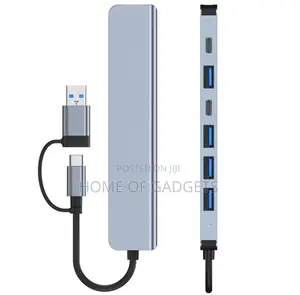 Aluminum 7 in 1 Usb Hub With Type C