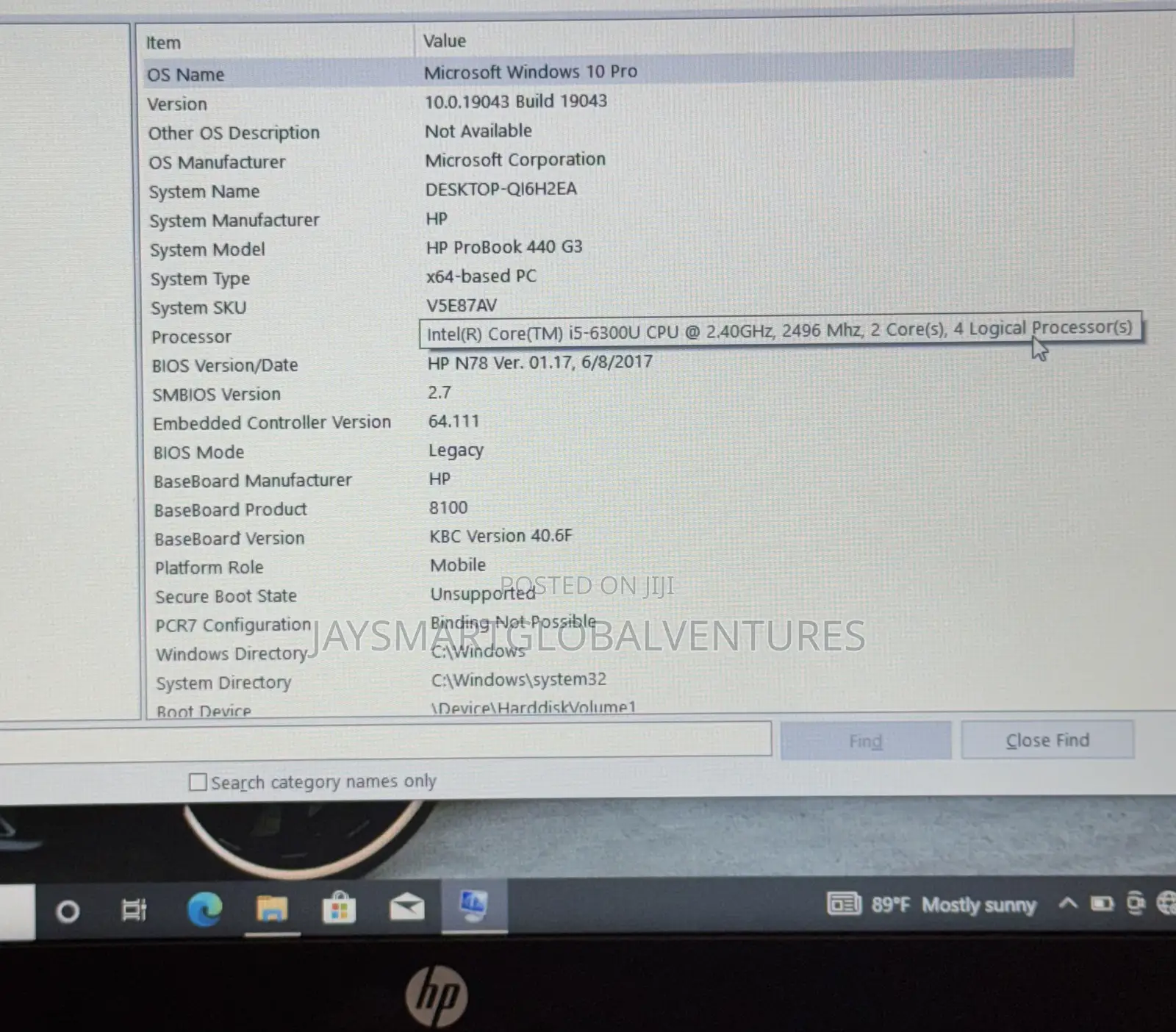 Laptop HP ProBook 440 G3 4GB Intel Core i5 HDD 500GB
