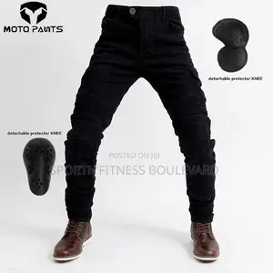 Riding Jean Pants With Protective Pads And Guards