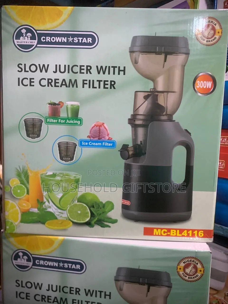 Master Chef Slow Juicer With Ice Cream Filter