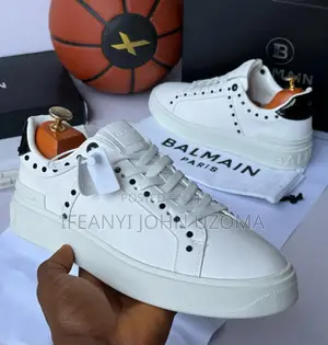 Exclusive Balmain White Sneakers Shoe