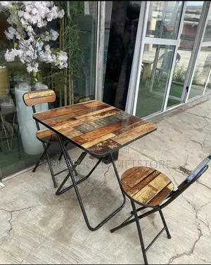 Vintage Foldable Table and Chair