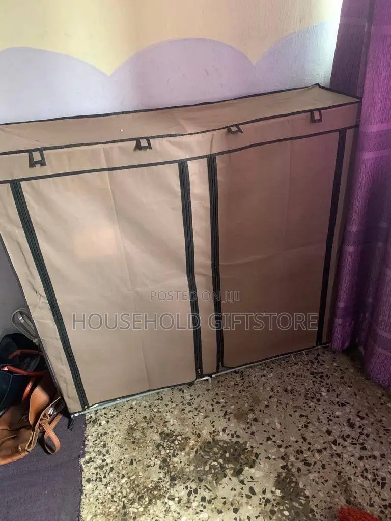 6 Layers Double Sided Covered Shoe Rack