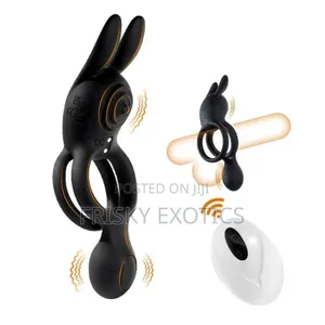 Photo - 3in1 Rabbit Cock Ring With Clit and Balls Stimulation