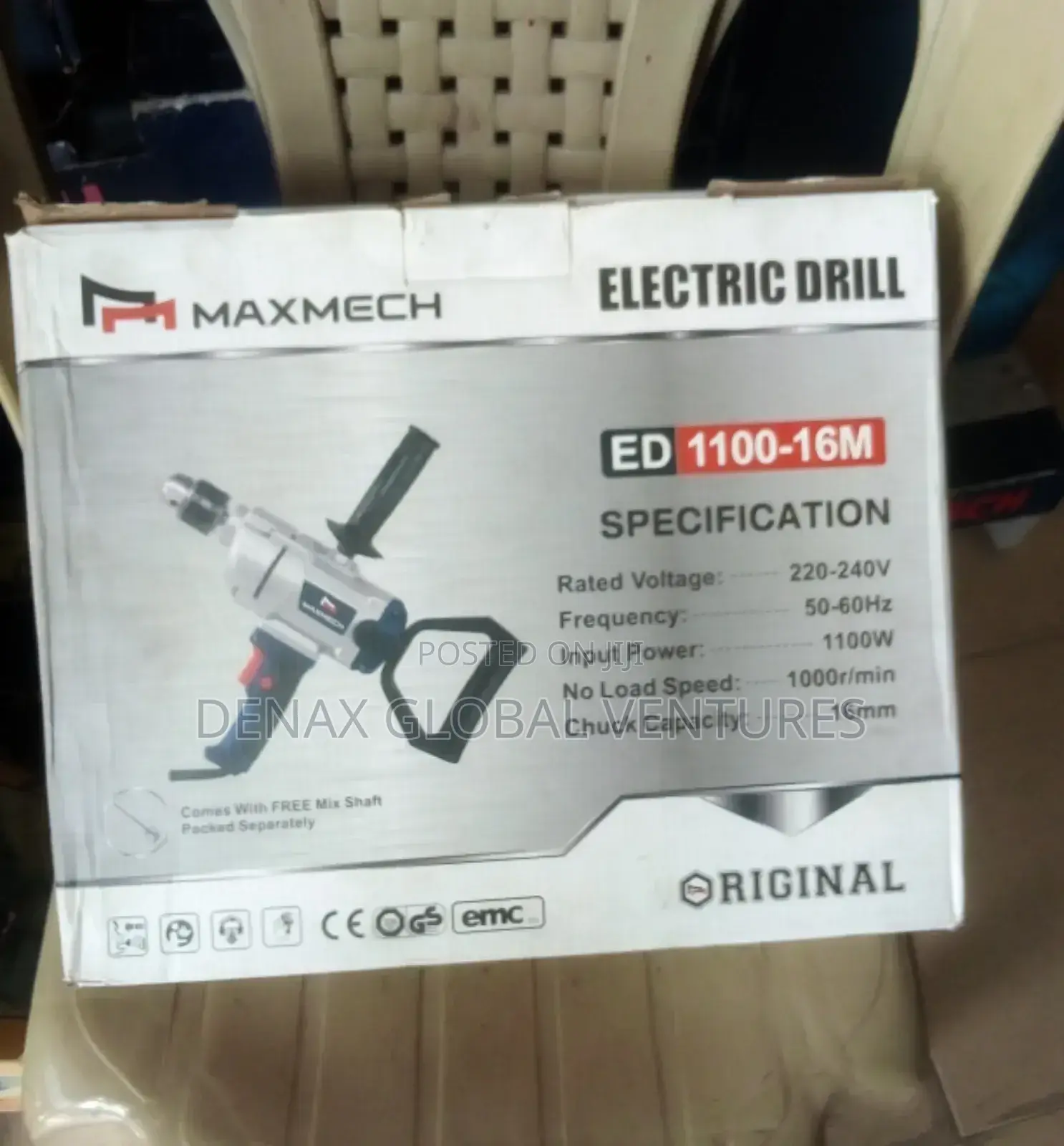 16mm Maxmech Drilling Machine/Paint Mixer Ed 1100