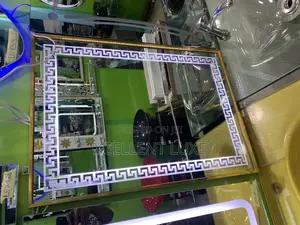 Square Led Mirror With Golden Frame