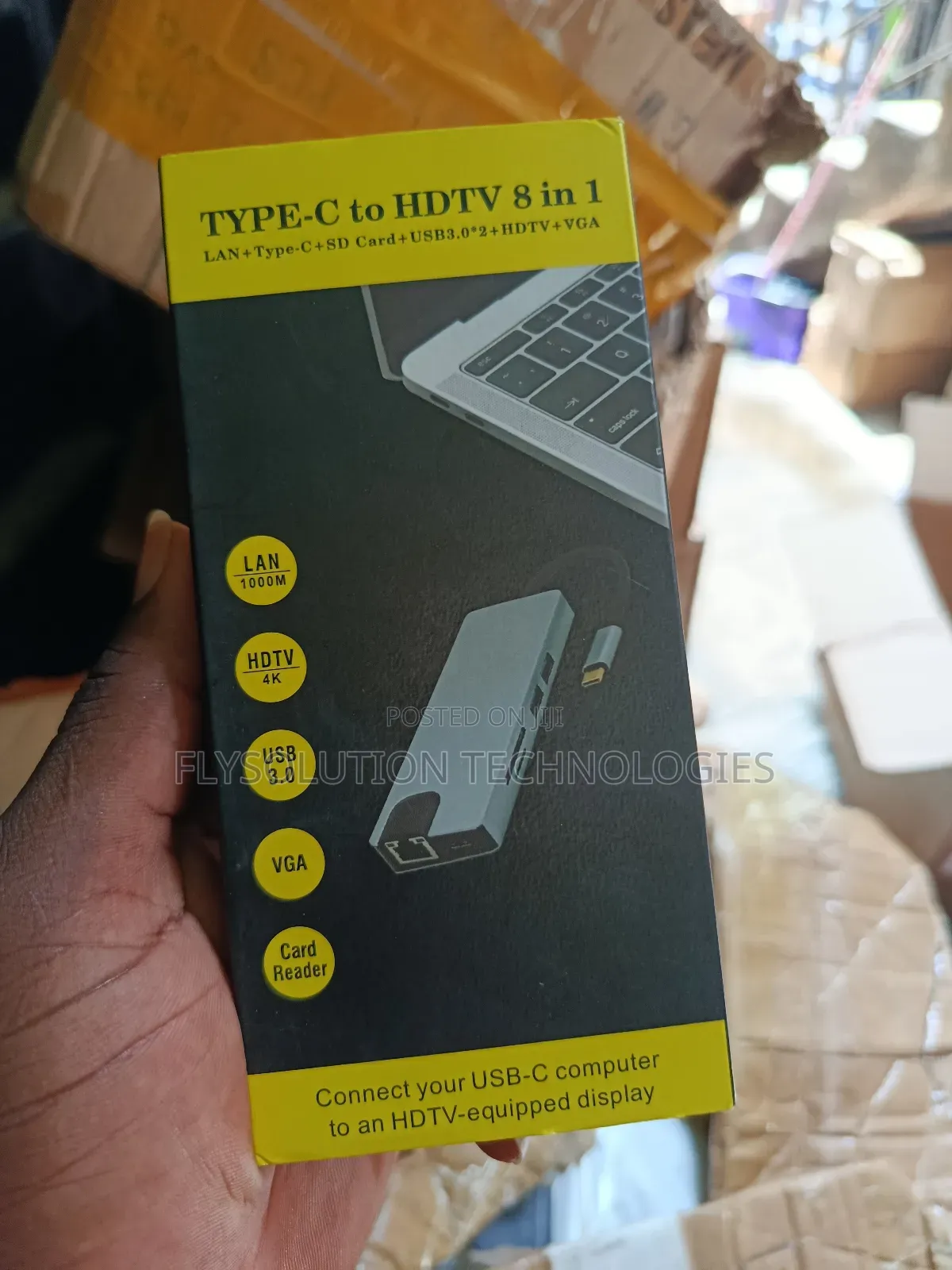 Type-C to HDTV 8-in-1 Adapter Usb-C Hub
