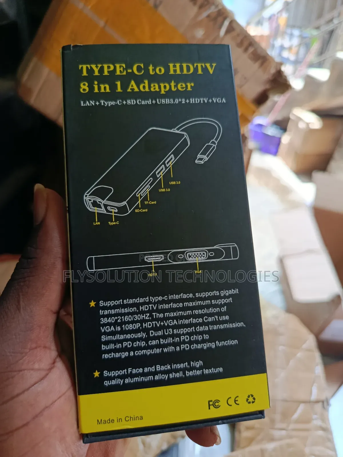 Type-C to HDTV 8-in-1 Adapter Usb-C Hub