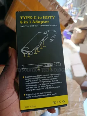 Type-C to HDTV 8-in-1 Adapter Usb-C Hub