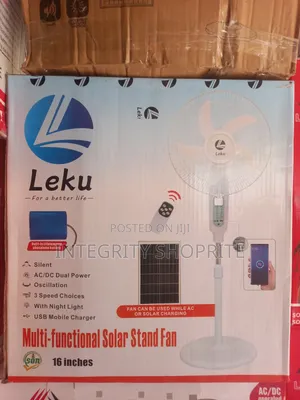 Leku Multifunctional Solar Standing Fan