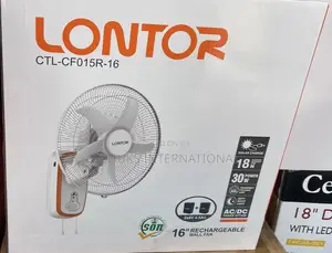 Lontor Rechargeable Wall Fan 16”