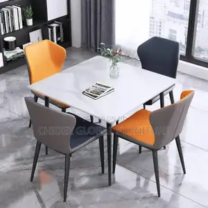 Marble Dining Table Set With Four Seater
