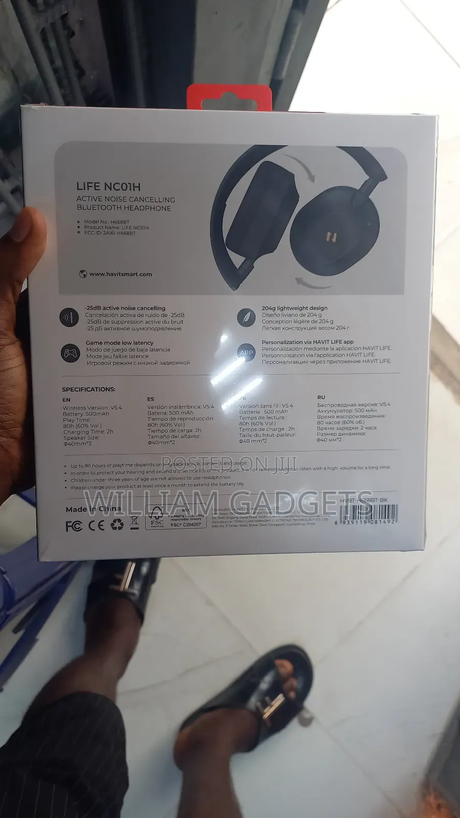 Havit Life Nco1h Active Noise Cancelling Bluetooth Headset