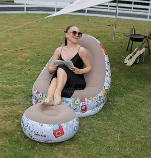 Inflatable Sofa With Foot Rest + Pump