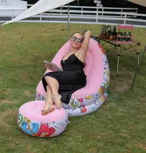 Inflatable Sofa With Foot Rest + Pump