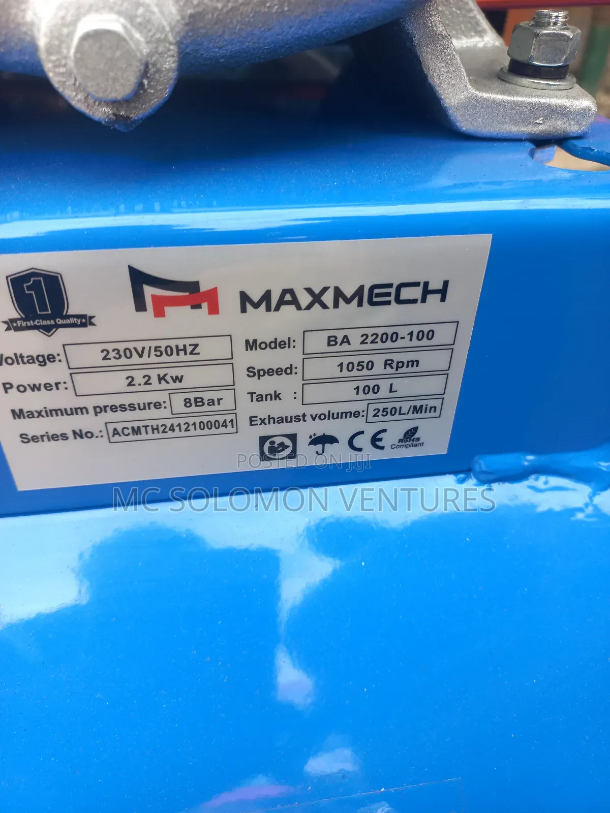 2.2kw Engine Drive Air Compressor Machine 100l
