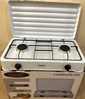 Eurosonic 2 Burner Gas Cooker With Cover