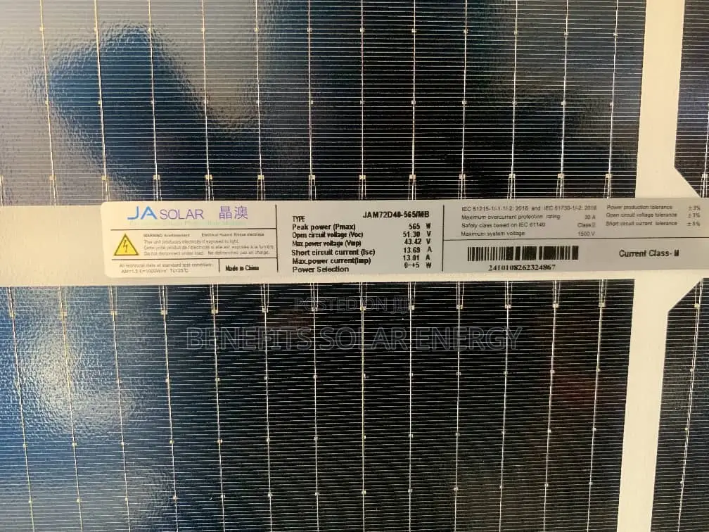 565w Ja Solar Panel