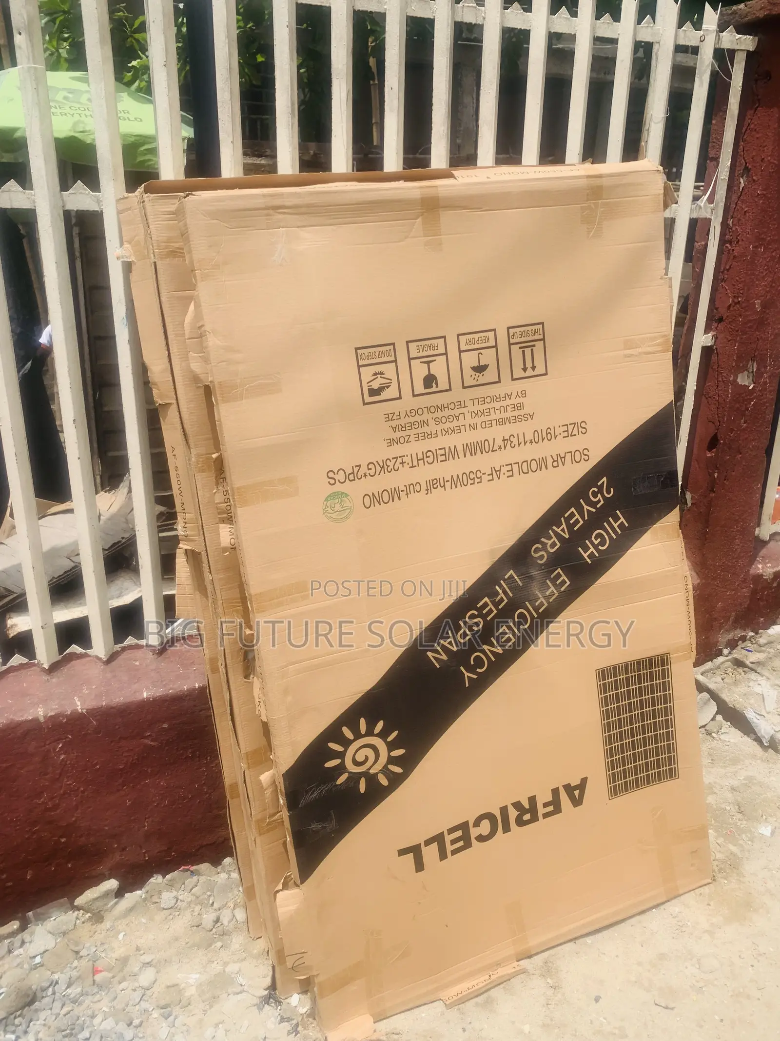550watts Africell Halfcut Solar Panel