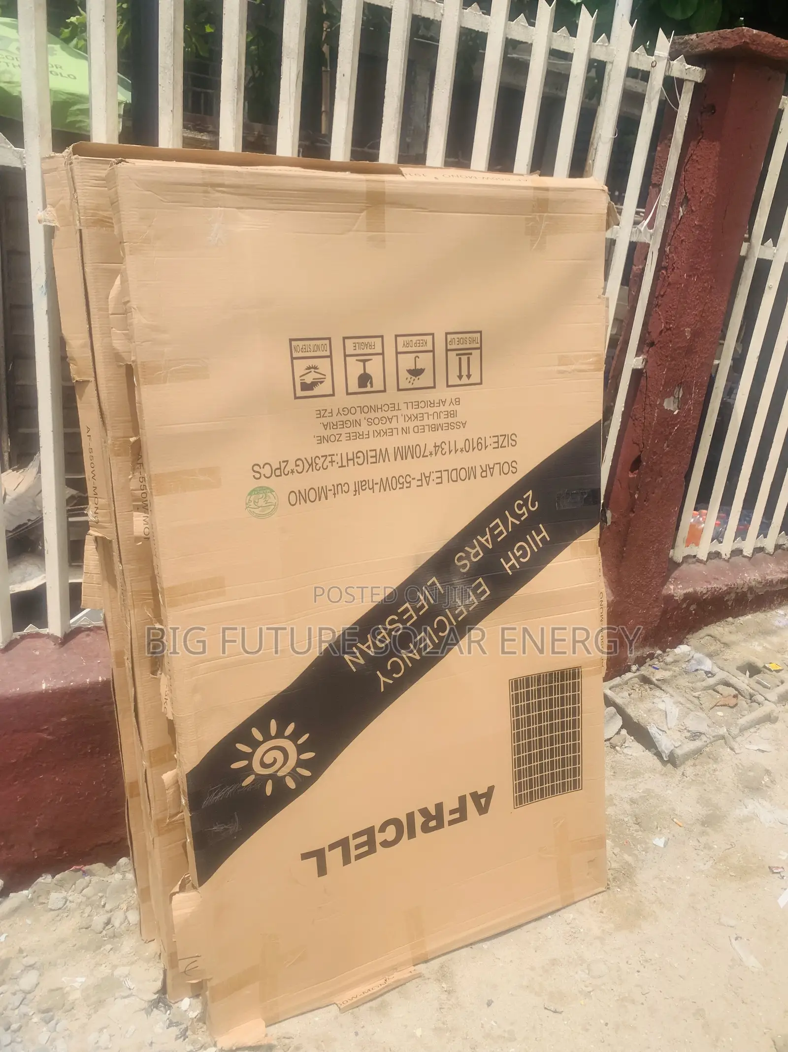 550watts Africell Halfcut Solar Panel