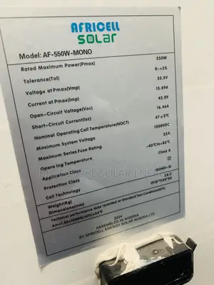 550watts Africell Halfcut Solar Panel