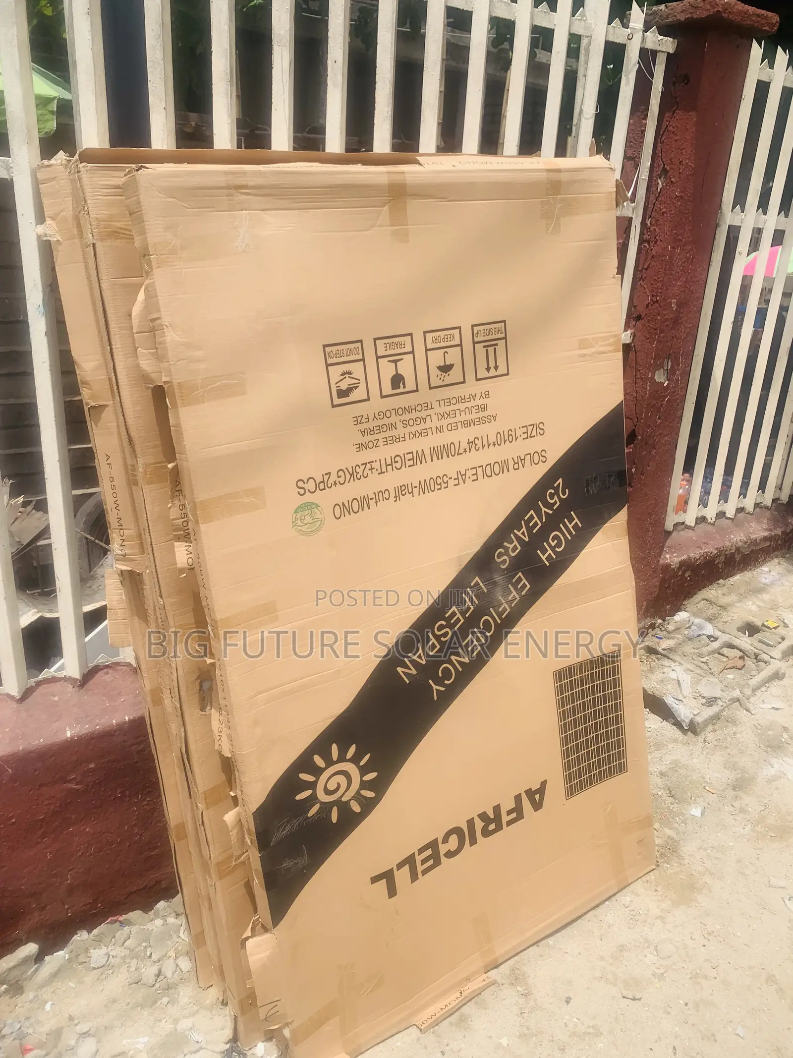 550watts Africell Halfcut Solar Panel