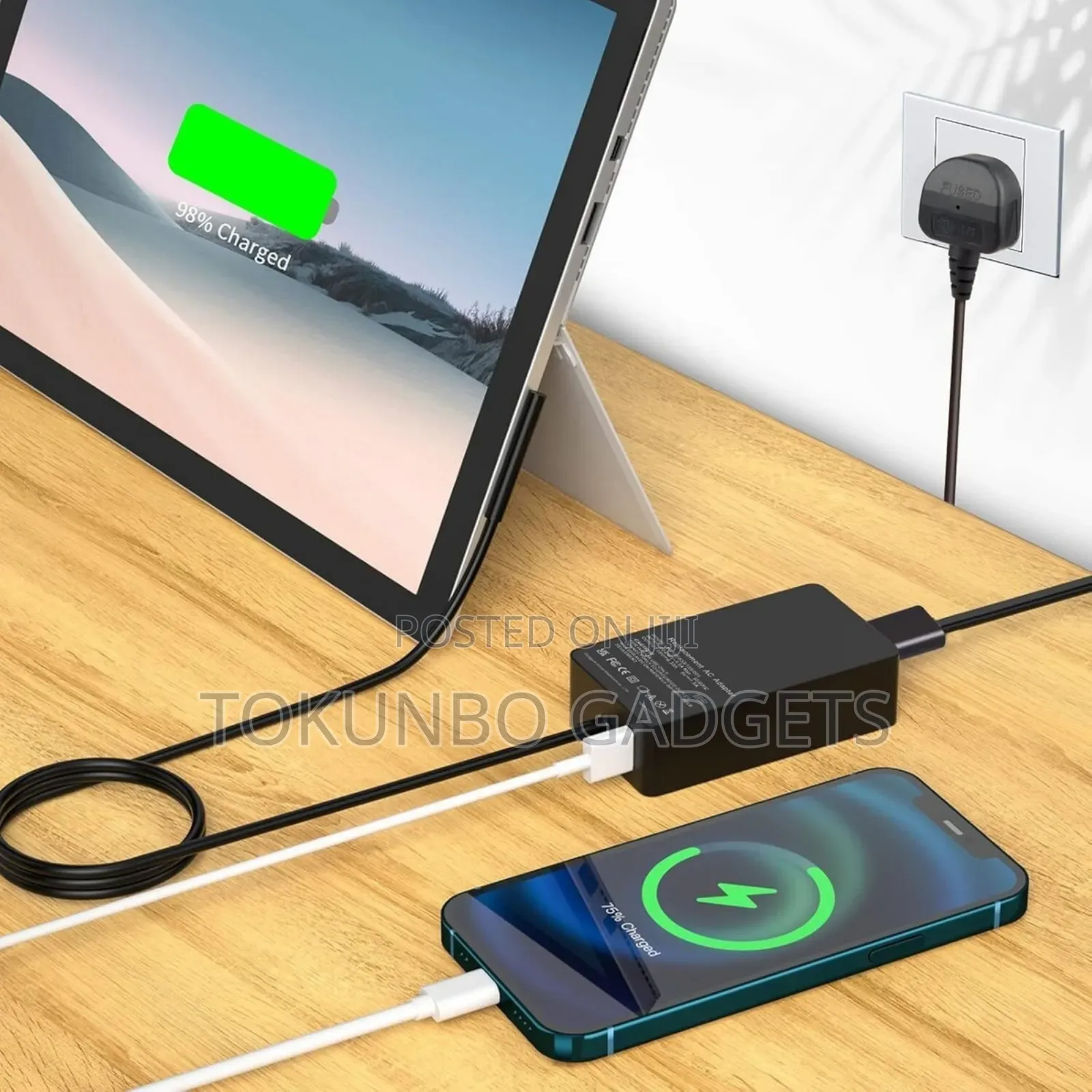 Microsoft Surface 65w Charger for 4 /5/ 6 /7/ Pro/ Go/ Book