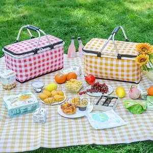 Storage Basket Bag Camping  Outdoor Waterproof Picnic Bags