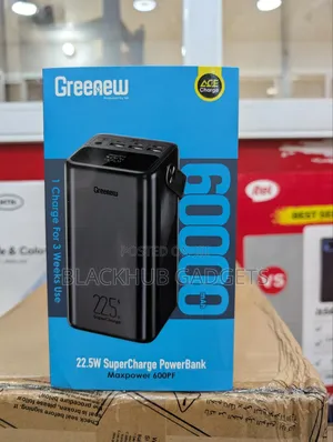 Photo - Greenew Power Bank 60000mah 22.5w