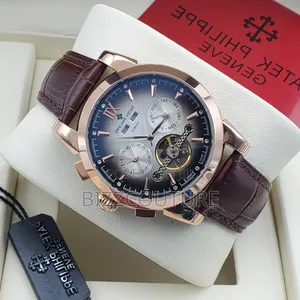 Original Patek Philippe Brown Genuine Leather Strap Watch