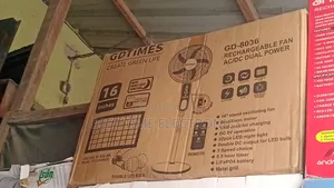 16" Solar Rechargeable Stand Fan