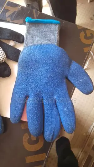 Coated Latex Handglove(Blue And Ash)Per Pair