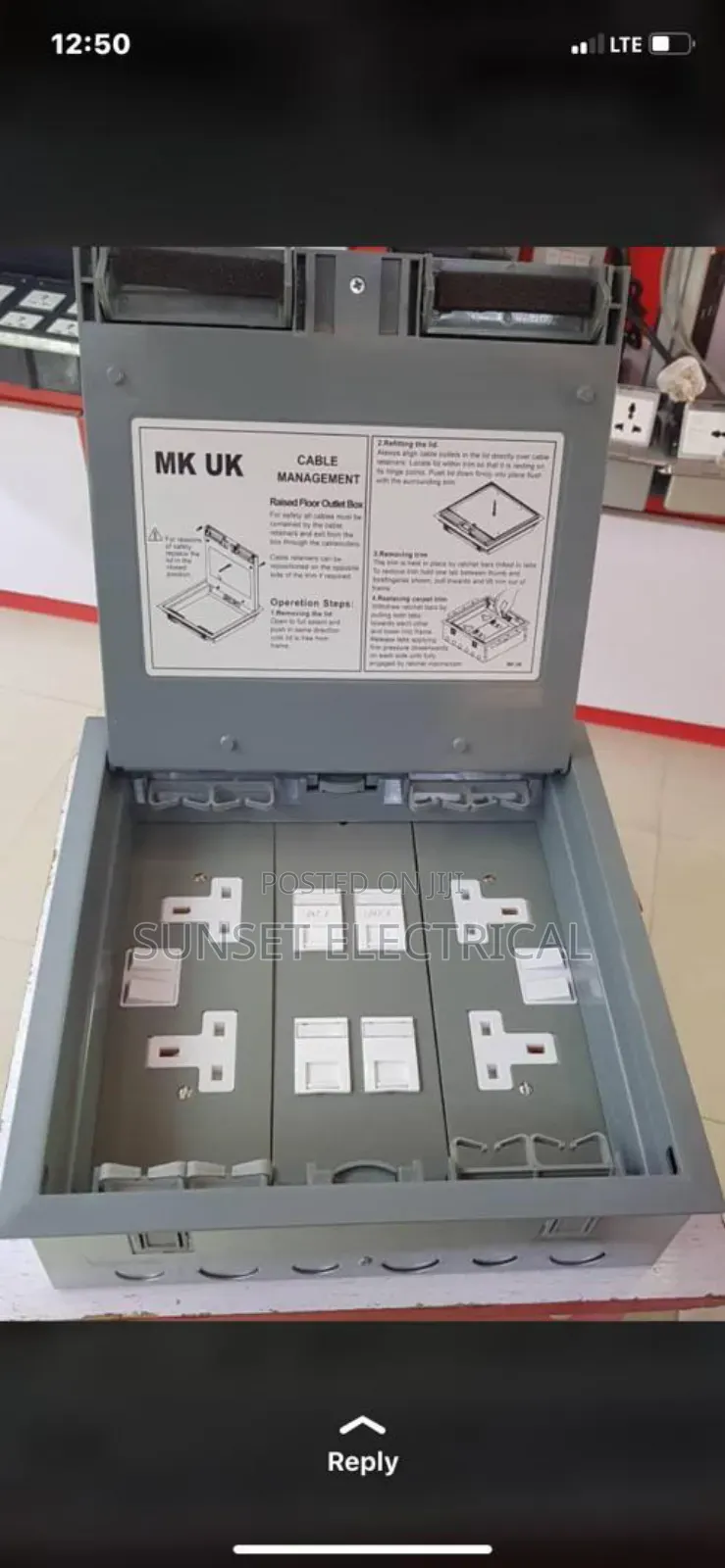 2 13amps Double With 4 Data Socket Floor Box