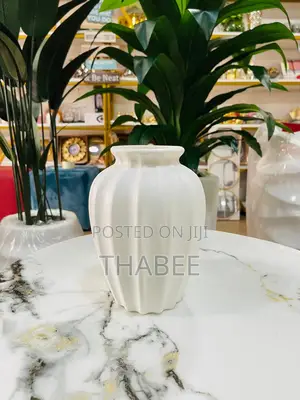White Decorative Flower Vase Center Table Decor.