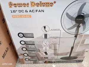 Power Deluxe Standing18" Fan Dc Ac 35watts
