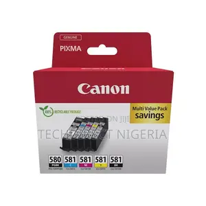 Pigment + Ink Cartridge Multi Pac Bk/C/M/Y Pgi-580bk/Cli-581