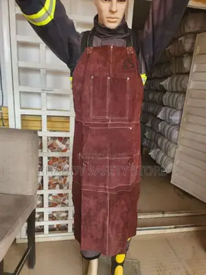 Fire Retardant Leather Apron (Chocolate Brown)