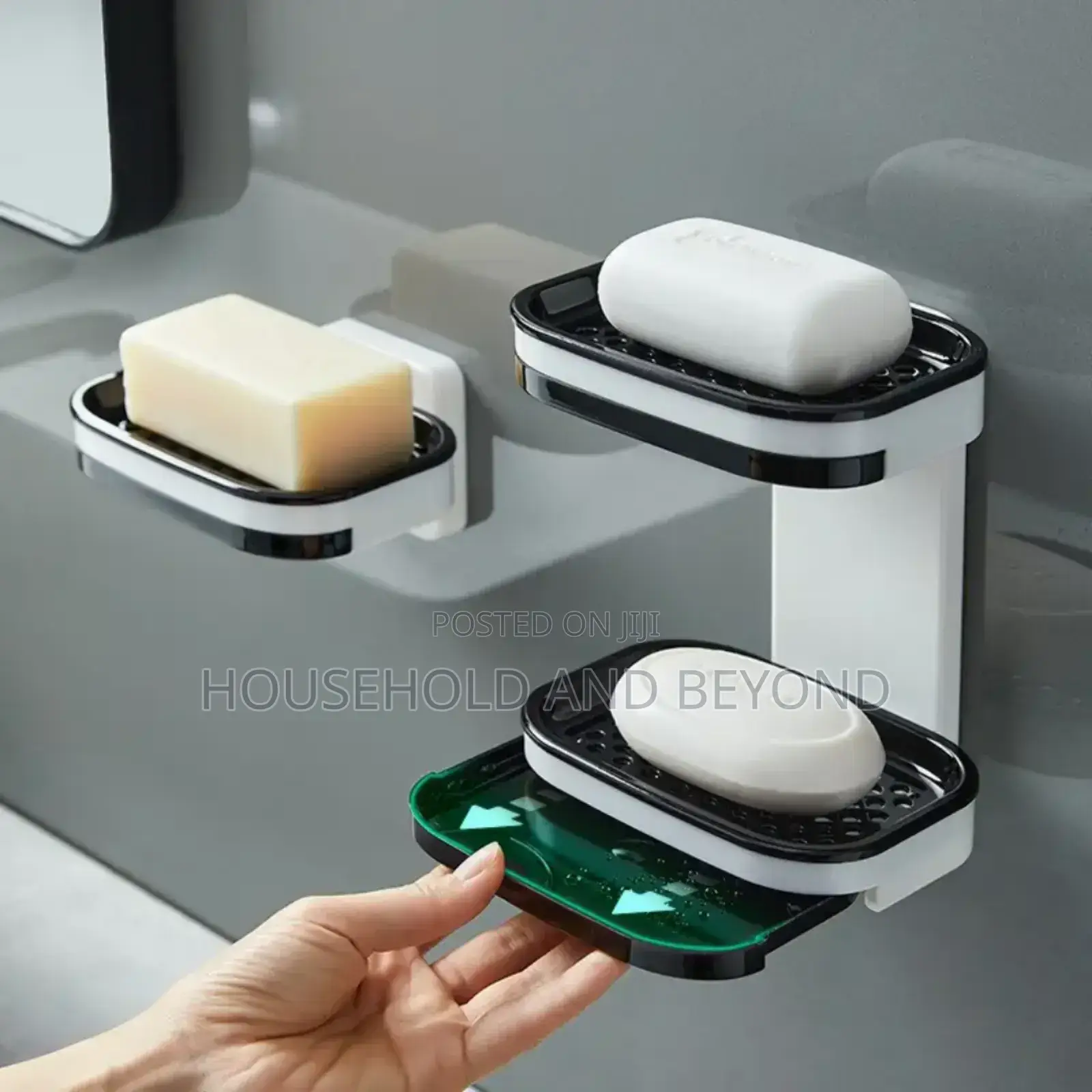 Wall Mounted Double Layer Soap Box With Drain